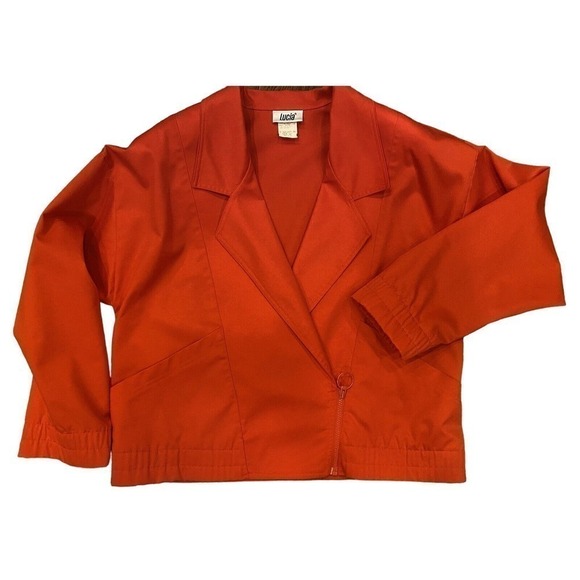 Lucia Jackets & Blazers - Red Weathervane Jacket by Lucia Vintage Y2K 90s Women’s Size 12 Rare Find